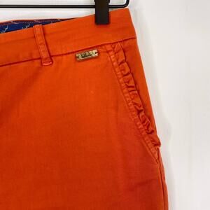 Luis Trenker Trouser Ankle Pant Women's SZ 40 XS Coral Orange Fall Autumn Chino